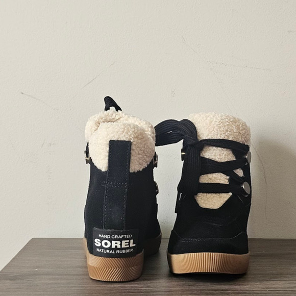 Sorel Women's ONA Cozy Wedge WP Booties Size 8 Black NWT - Picture 7 of 9